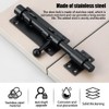 Aoreun Door Bolt Bolt with Combination Lock, Padlock, Stainless Steel