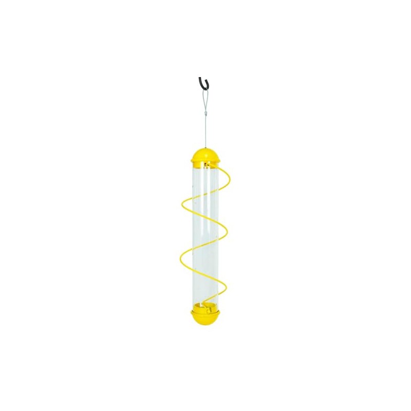 Bird Quest SBF2Y 17" Spiral Thistle Bird Feeder - Yellow