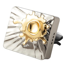 KEVANCHO Car Air Freshener Diffuser Vent Clip, Aroma Diffuser Refills, Aromatherapy Diffusers for Fragrance Car Accessories Decoration, Gift for Women Men Dad Mom (Silver and Gold)