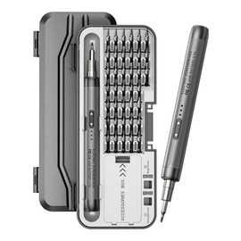 46 en 1 Destornilladores Eléctricos de Precisión, Desarmador Eléctrico de Alta Precisión con Carga USB Type-C, Adecuado para Reparar Anteojos, Televisores, Computadoras, Teléfonos Móviles