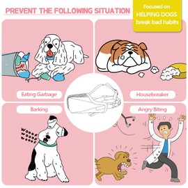 Dog Muzzle, Soft Mesh No Barking Pet Muzzles for Small Medium Large Sized Dogs, Breathable Drinkable Dog Mouth Guard Adjustable Puppy Muzzle to Prevent Dogs Biting Chewing and Licking