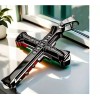 Fashion Jewelry Men Large BLACK CROSS FAITH CHRISTIAN RELIGIOUS Pendant