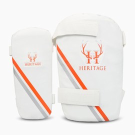 HERITAGE Academy Club Cricket Arm Pad & Thigh Guard Set | Cricket Padded Protection Leg Pads Men Junior Adult Large