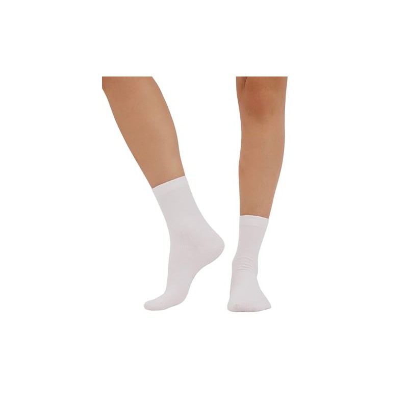 Organic Basics Unisex Core Crew Socks 2-pack, White, 10-12