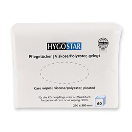 FRANZ MENSCH Hygostar Care Wipes | Viscose/Polyester Laid, White, Length: 29 cm, W: 38 cm, Care Wipes, Cleaning Cloths, Skin Care Wipes, Disposable Wipes, Skin Cleansing Wipes, Pack of 600