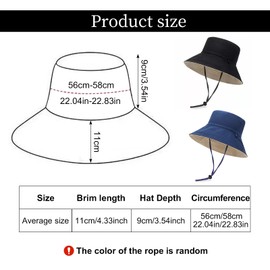 Hnonoxy Women's Sun Hat, Summer Hat, Foldable Sun Hat, Portable Outdoor Summer Hat for Beach, Swimming Pool, Park, Camping, Picnic, Hiking, Travel, Black and beige, 55-59