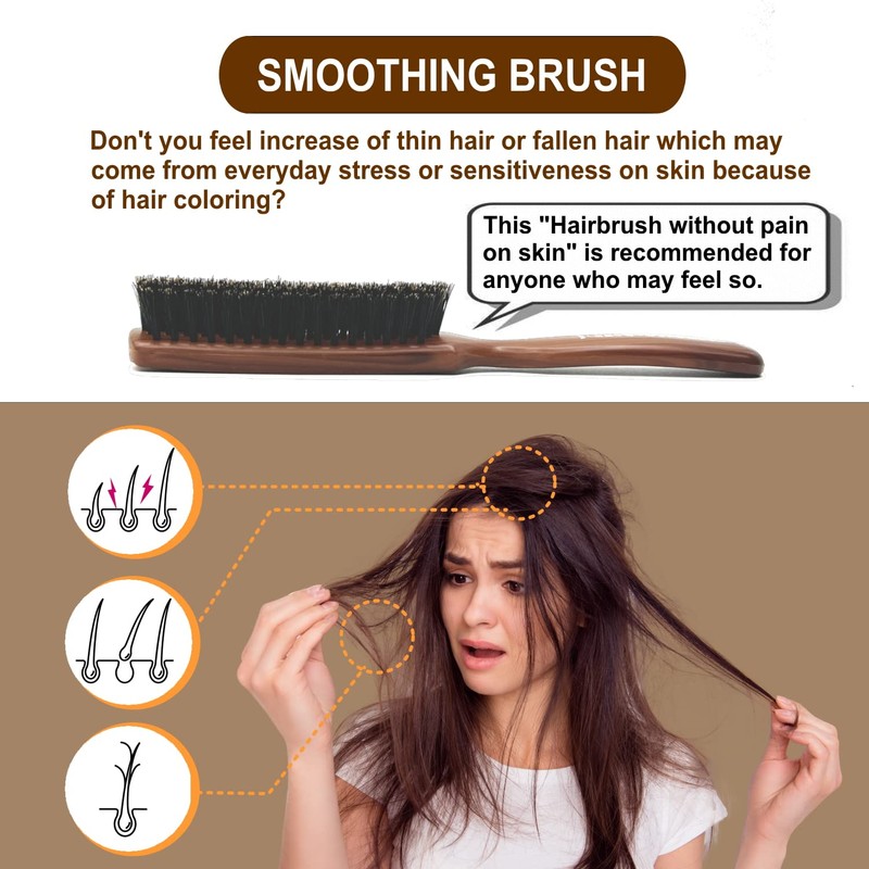 VESS Hair Brush without Pain on Skin: For People with