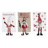 Mud Pie Christmas Dangle Gnome Tea Towel, FA La La,