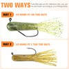 Tube Jig Heds, 15pcs Tube Bait Fishing Jigs 3X Strong