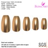 Bling Art Falsche Nägel Gold Metallic Ballerina Sarg 24 Kunstnägel