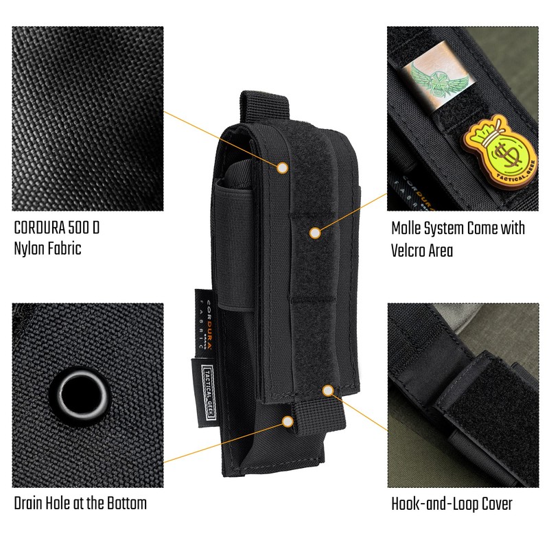 TACTICAL GEEK EXT8 EDC Belt Organizer, Molle Multitool Sheath, Nylon