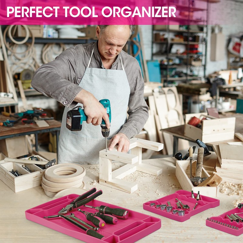 DuraTech Flexible Tool Tray, Silicone Tool Holder for Mechanics Storage,