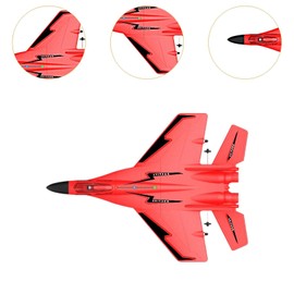 Hellery RC Airplane Glider Multifunctional Lightweight Easy to Control Sturdy Flying Toy, Red