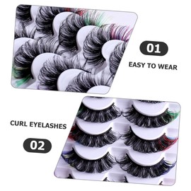 TOVINANNA Pairs Mix Fluffy False Eyelashes Lashes Set for Women Stage Performance Party Wedding