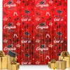 2025 Graduation Party Decoration Foil Fringe Curtains, 2 Pack 3.2×6.5