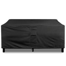 KHOMO GEAR Heavy Duty Outdoor Patio Furniture Loveseat Cover Sofa Bench Cover - 104'' x 32.5'' x 33'', Black