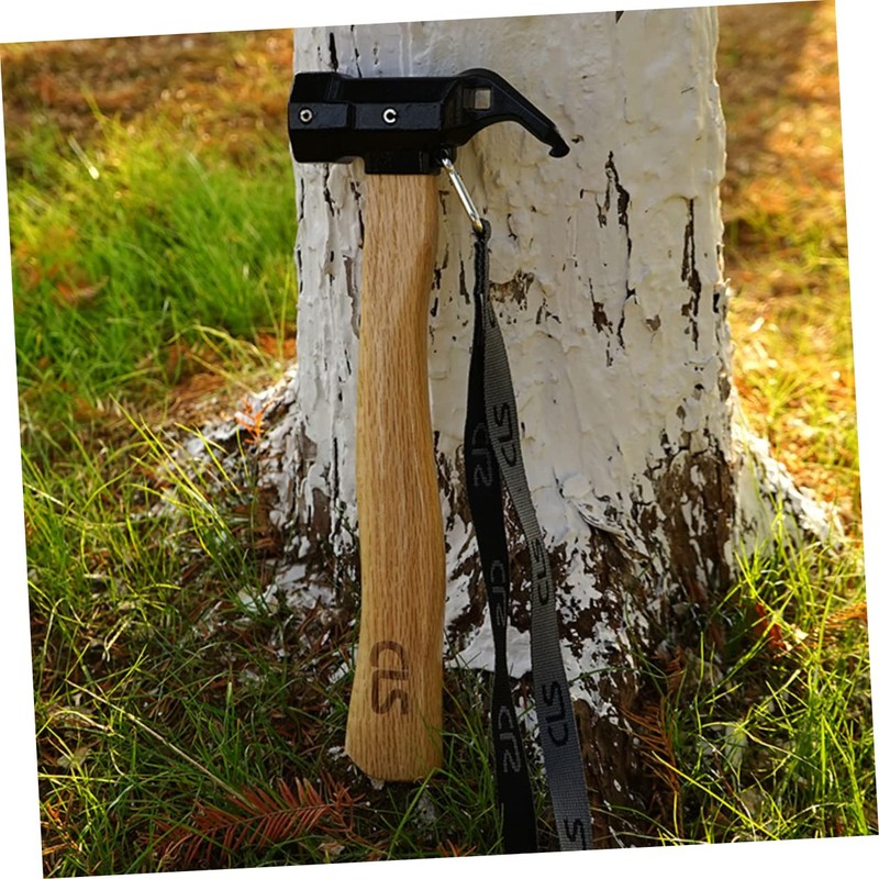 OSALADI Hexagonal Hammer Portable Outdoor Tool Axe Nail Puller for