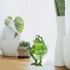 DOUBLETOP Creative Animals Frog Desktop Ornaments Bathroom Toilet Figure Fun