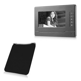 BoxWave Case Compatible with AMOCAM Video Intercom System (L+70N-H) (7 in) - SlipSuit, Soft Slim Neoprene Pouch Protective Case Cover - Jet Black