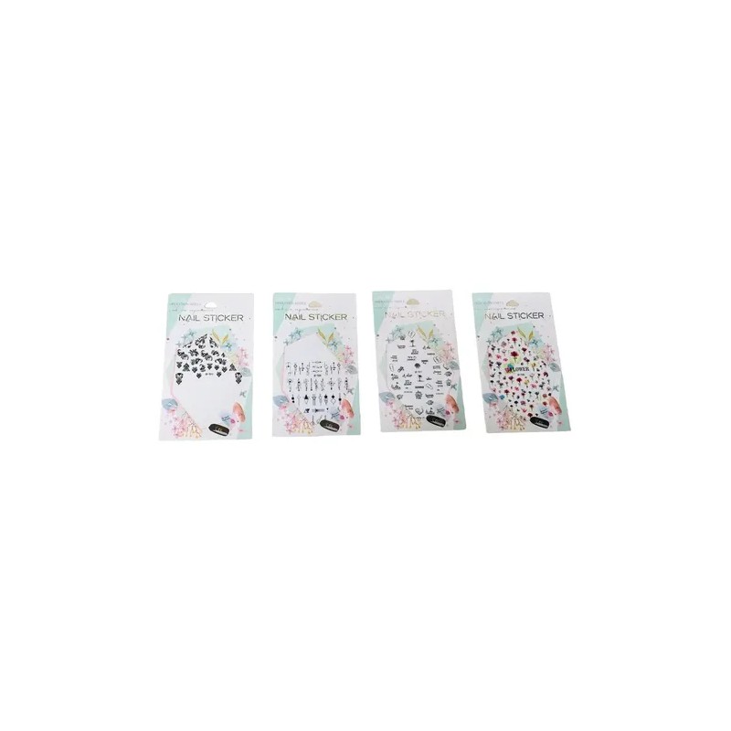1000 Stickers Para Uñas Nail Sticker Paquete 12 Pzas