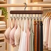 Wooden Hanger Organizer for Bras & Underwear – Multi-Hook Closet