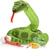 MorisMos Giant Snake Teddy Stuffed Animal, 200cm Green Mom Snake