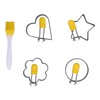 Fried Egg Rings Set with Folding Handle Silicone Brush Non