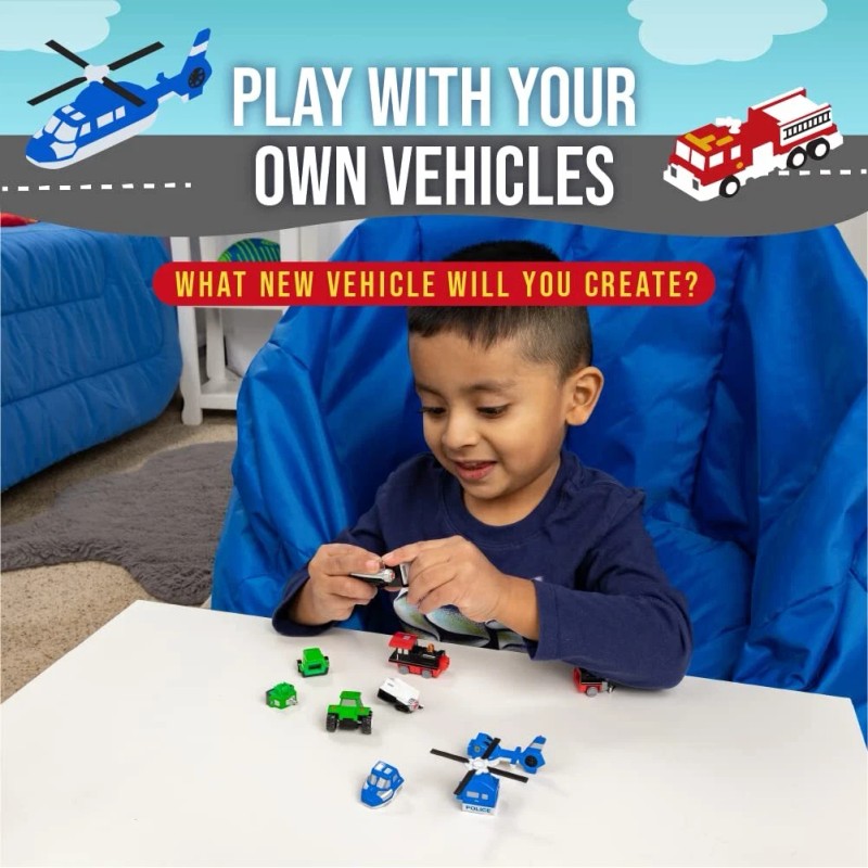 Popular Playthings Micro Mix Match Vehicles Deluxe Toy Train Tractor