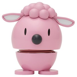 Hoptimist Lambert Push Puppet light red/glossy/H 7cm/Ø 7cm/with spring mechanism