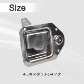 FGJQEFG Truck Tool Box Lock Handle-Tool Box Replacement Latch-Stainless Steel Truck Tool Box Latch Paddle Lock Replacement Handle 4-3/8''inch x 3-1/4''inch for Trailer Door RV Camper (2PCS)