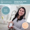 scarlettwares Ceramic Dish Sponge Holder for Kitchen Sink Dishwasher Safe