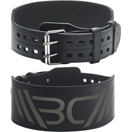 WARM BODY COLD MIND Weight Lifting Belt 4" - 100% Leather - for Olympic Weightlifting, Waist/Back Support for Men Women, Powerlifting, Deadlift, Gym, Bodybuilding, Crossfit, Strength Training, Squat (Black, Small)