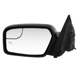 DNA MOTORING Driver Left Side Door Mirror Compatible With FORD FUSION 2011-2012;With Power With Heated Glass With Puddle Light With Textured Cover, FO1320423, BE5Z17683BA-PFM1, OEM-MR-FO1320423
