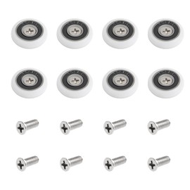 8 Replacement Shower Door Rollers, Bathroom Glass Shower Door Rollers, Suitable for Bathroom Glass Sliding Door Rollers, Slide Rail Wheels, Load Capacity Ultra Quiet