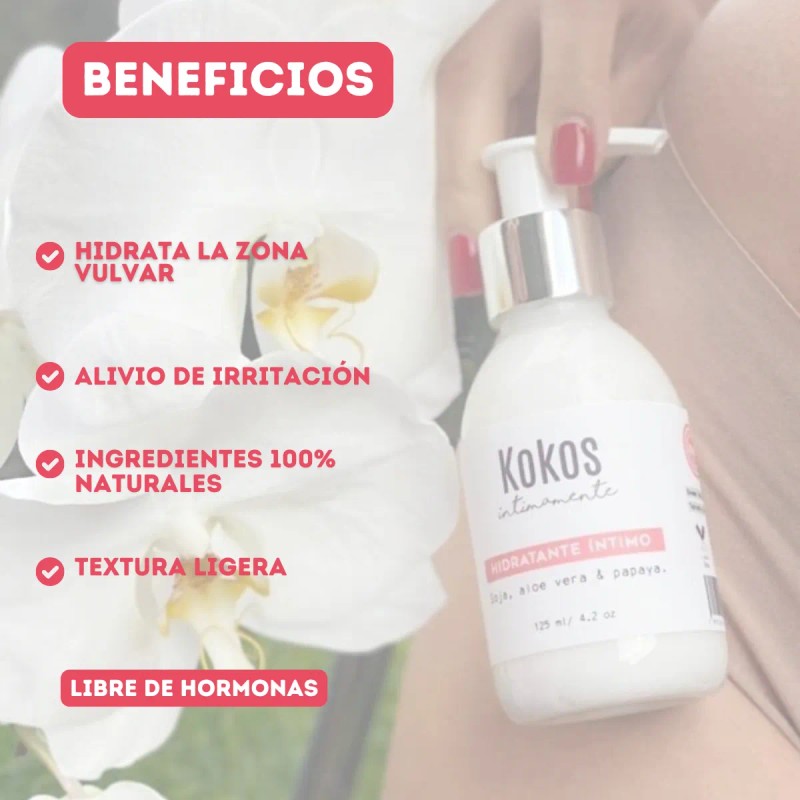 Hidratante Vaginal, Kokos Organic, Alivia La Resequedad
