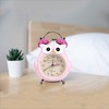 Meyaus 3in Small Owl Twin Bell Loud Metal Alarm Clock