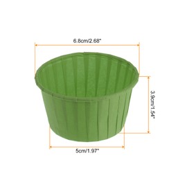 sourcing map 100Pcs Cupcake Baking Cups 3.5oz Standard Size Paper Cupcake Liners Greaseproof Wrappers Disposable for Wedding Birthdays Christmas Dessert, Green