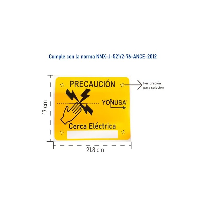 Kit 5 Letreros Alto Votaje Para Cercas Electrificadas