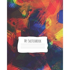 My Sketchbook: Kid's Artist Sketching Book: 110 pages, Sketching, Drawing and Creative Doodling. Notebook and Sketchbook to Draw and Journal (red and navy)