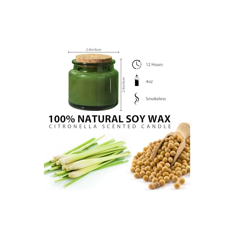 12-Pack Citronella Candles in Reusable Tins for Outdoor Ambiance
