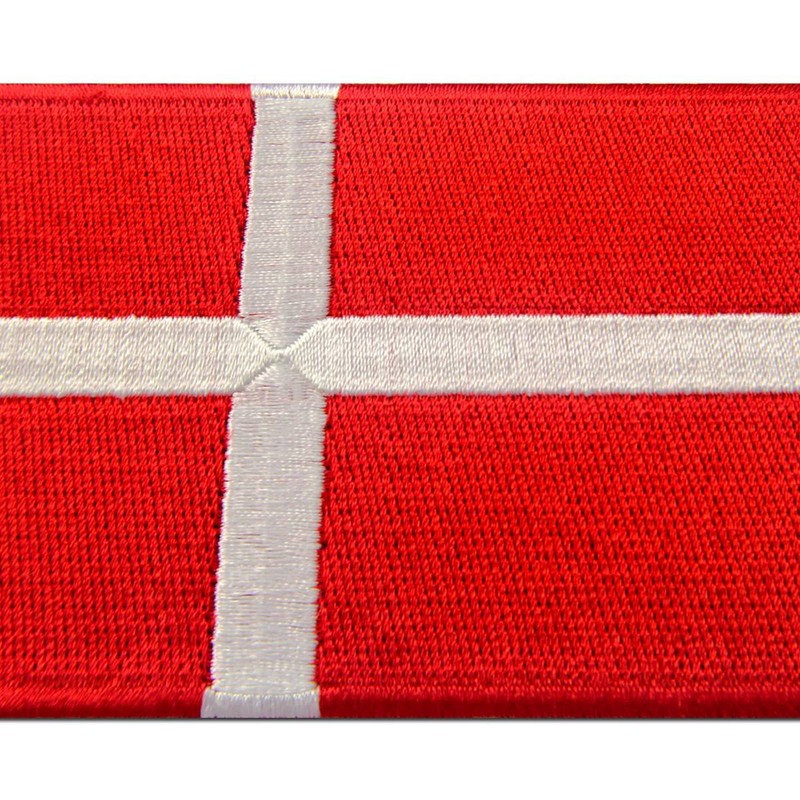 Denmark Flag Embroidered Patch Danish Iron On Sew On National