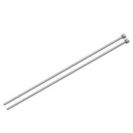 QUARKZMAN 2 Pieces Straight Ejector Pins, 3/32" Diameter, 65Mn Steel, Round Tip, 200mm (8") Long for Mechanical Maintenance