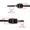 Caltric Front Left Right CV Joint Axles for Kubota RTV900