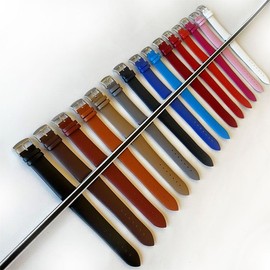 diloy Leather Strap for Dresswatch - Cowhide Leather Without Stitching Padded Minimalist Elegant Design Stainless Steel Clasp - Sizes 12mm, 14mm, 16mm, 18mm, 20mm, 22mm 301, 14 mm, Leather, Not