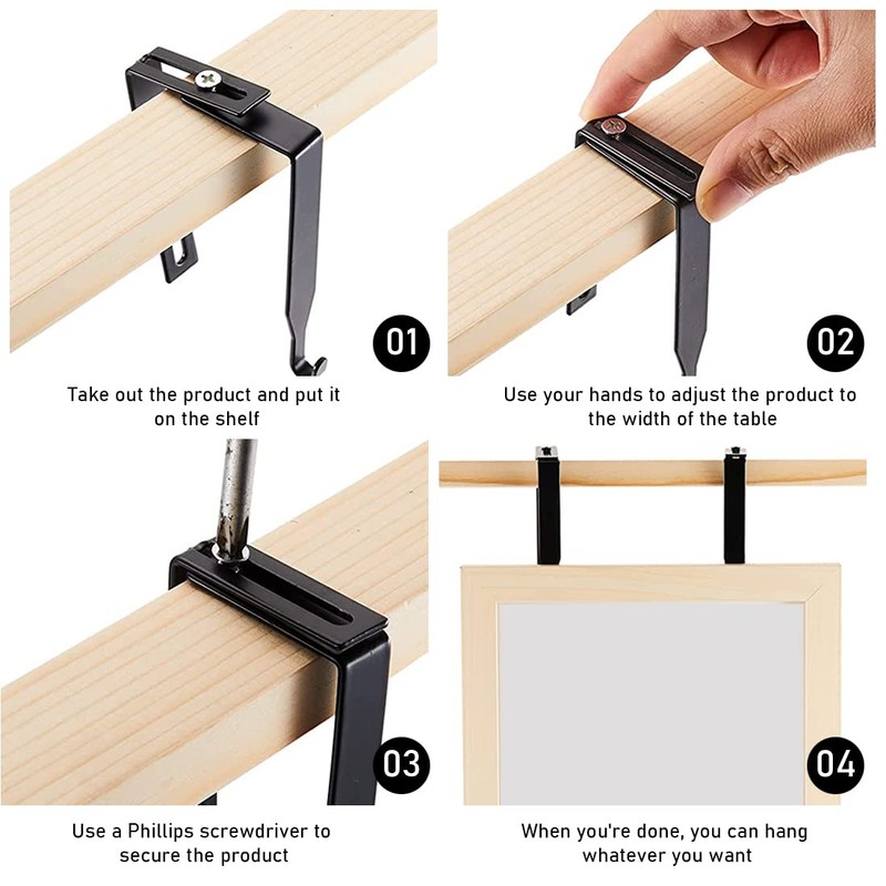 Adjustable Cabinet Hooks, Door Hooks, Universal Divider Hooks, Hanger Set,