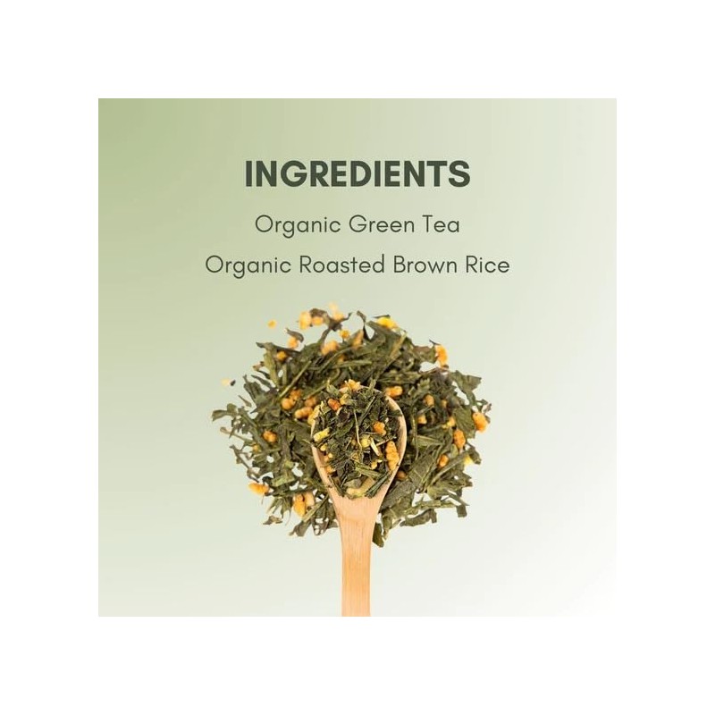 Organic Genmaicha Loose Leaf Tea - 2oz Bag (Approx. 30