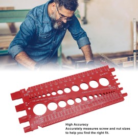 Nut Bolt Thread Gauge, Nut and Bolt Thread Checker, ABS Bolt Size and Thread Gauge Bolt Nut Thread Measure Highly Accurate Portable Bolt Nut Identifier Gauge for Repairing