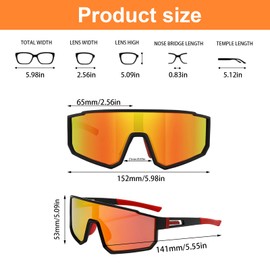 TIANLIN 3 Pcs Sports Sunglasses, UV 400 Ski Sunglasses, 3 Colors Available Beach Volleyball Sunglasses, with Nose Bridge, Suitable for Cycling, Skiing, Mountaineering, Fishing