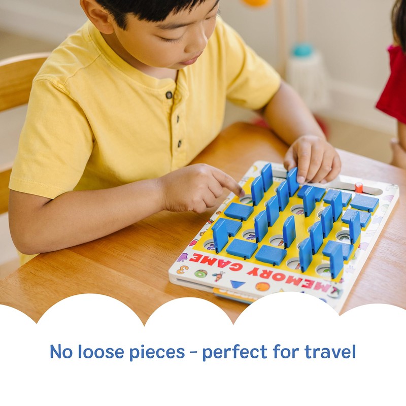 Melissa & Doug Flip-to-Win Portable Wooden Travel Game Board with