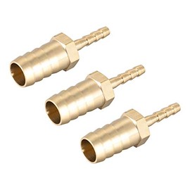 sourcing map Straight Brass Barb Fitting Reducer, Fit Hose ID 12mm to 4mm 3pcs
